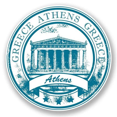 2 X Greece Athens Vinyl Sticker 5929 Travel Stickers Travel Stamp