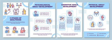 Adulthood Development Brochure Template Stock Vector Illustration Of