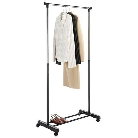 Movable Single Dual Bar Stretching Stand Steel Garment Hanger Clothes