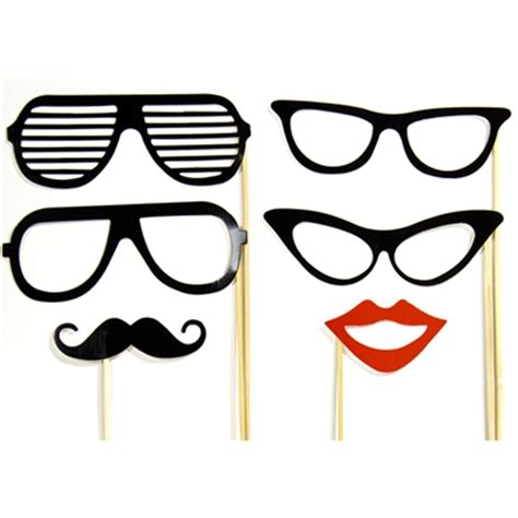 'Staches & Glasses Photo Booth Props | Backdrop Express