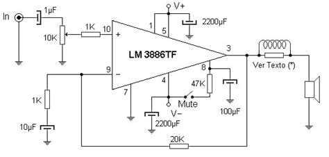 50w Amplifier Based Lm3886tf Amplifier Circuit Design