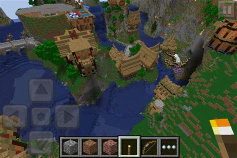 Minecraft Pe Worlds Waterfall Village