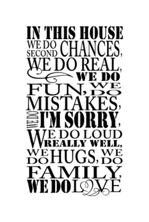In This House We Do Second Chances Vinyl Wall Decal 13 X Etsy