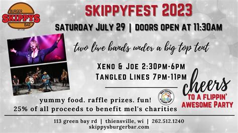 Skippyfest 2023 Skippys Burger Bar Thiensville 29 July 2023