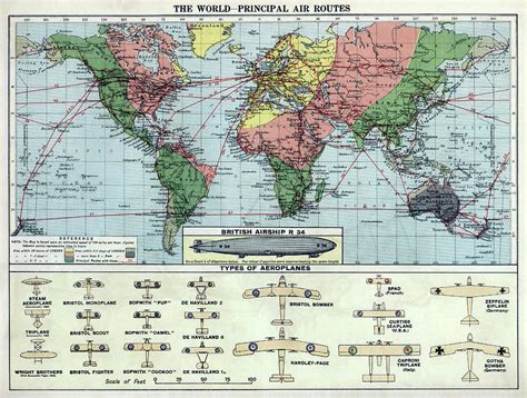 World Air Routes Map 1920 Photograph By Daniel Hagerman