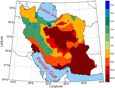 climate types of iran according to köppen geiger climate download scientific diagram