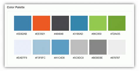 Color Palette Samples For Website Design About Websites Canada