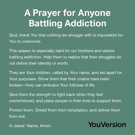 A Prayer For Anyone Battling Addiction Youversion
