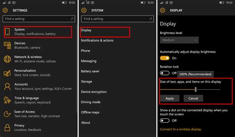 How To Resize Text Apps And Other Items In Windows 10 Mobile