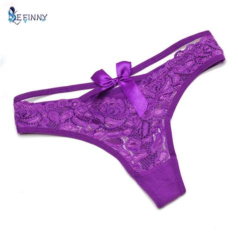Lace Sexy Thong Panties Women Cotton Cozy Transparent G String Low Waist Design Female G Strings