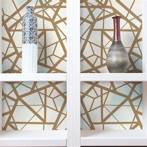 Shatter Geometric Gold Peel And Stick Wallpaper Peel And Stick Decals