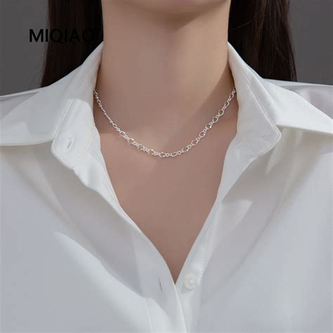 Miqiao Silver 925 Jewelry Necklaces New In For Women Clavicle Chains