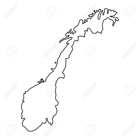 Map Of Notway Vector Norway Map Illustrated Map Vector Illustration