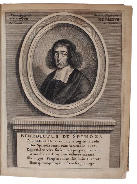 Opera Posthuma With Engraved Portrait Of Spinoza By Baruch Spinoza