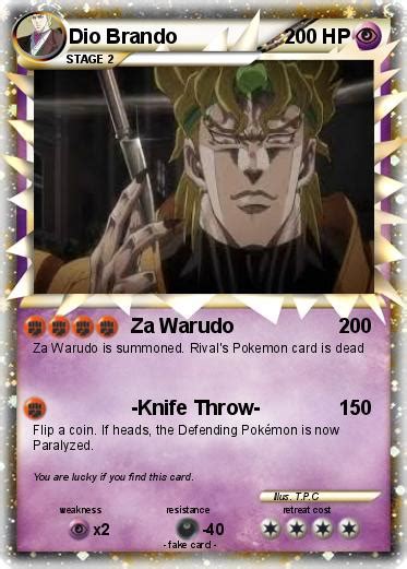 Pokémon Dio Brando 32 32 Za Warudo My Pokemon Card