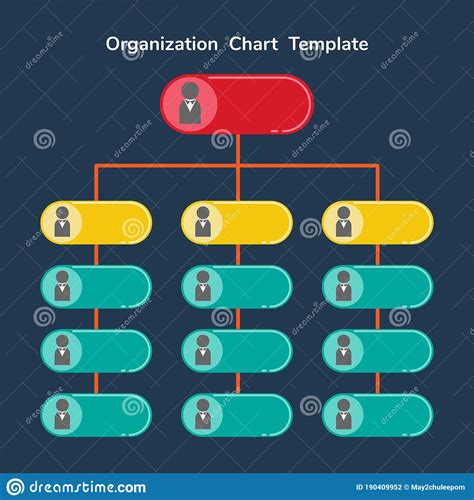 Organization Chart Template Infographic Design Vector Illustration
