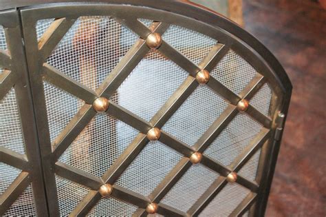 Legacy Custom Steel And Brass Fire Screen At 1stdibs