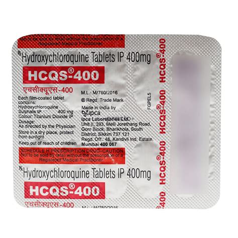 Hcqs 400 Mg Tablet Uses Dosage Side Effects Price Composition