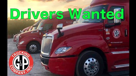 Drivers Wanted Drive For Gandp Trucking Youtube