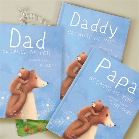 Personalised Daddy Book Because Of You By My Given Name