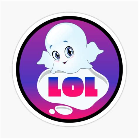Lol Cute Ghost Sticker Sticker For Sale By Garydobson Redbubble