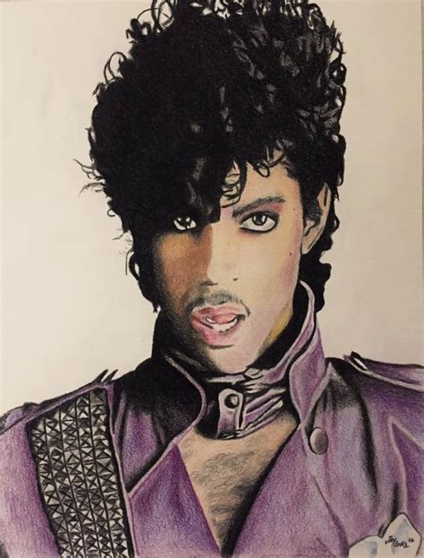 Prince Purple Rain Print From Original Colored Pencil Portrait Etsy
