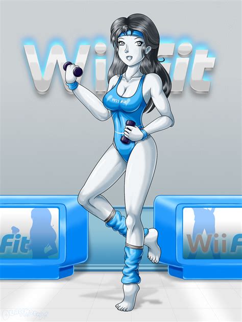 80s Wii Fit Trainer Wii Version Blue Fish Apartment