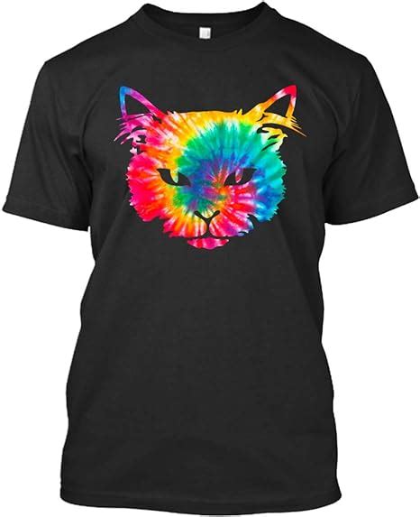 Tie Dye Cat Colorful Tye Dye Kitten T Shirt For Men Women