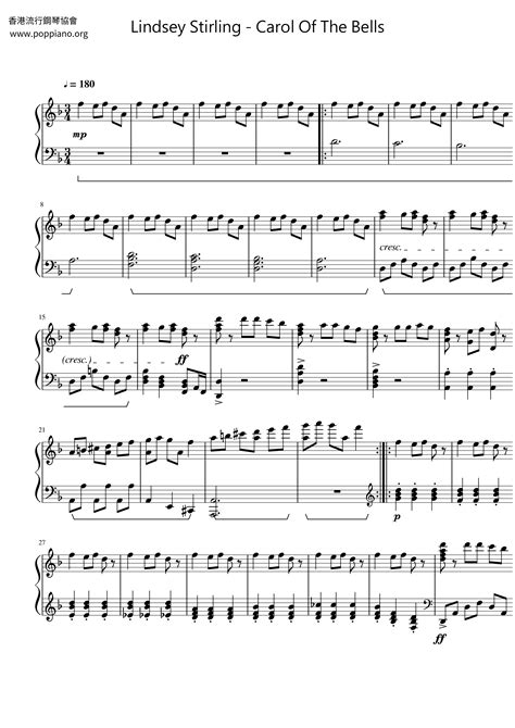 Lindsey Stirling Carol Of The Bells Sheet Music Pdf Free Score Download
