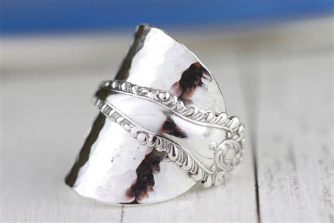 Spoon Ring English Sterling Silver 925 Statement Spoon Ring Etsy
