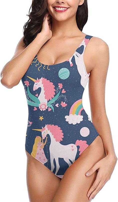 Girl Unicorn Ponytail Swimsuit Sexy One Piece Training