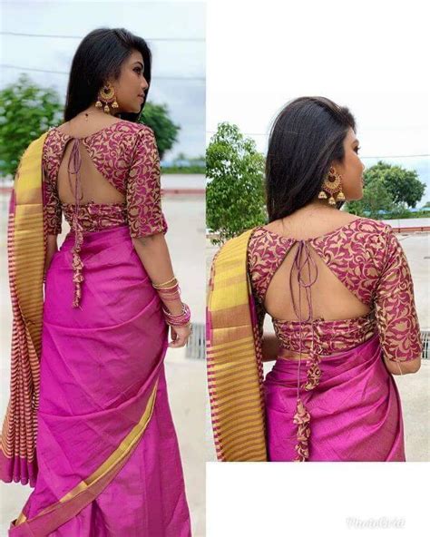 Latest Saree Blouse Back Designs 2020 Foto Blouse And Pocket