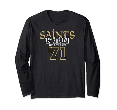 Saints Fan 71st Birthday New Orleans 71 Bday Football T Shirt Minaze