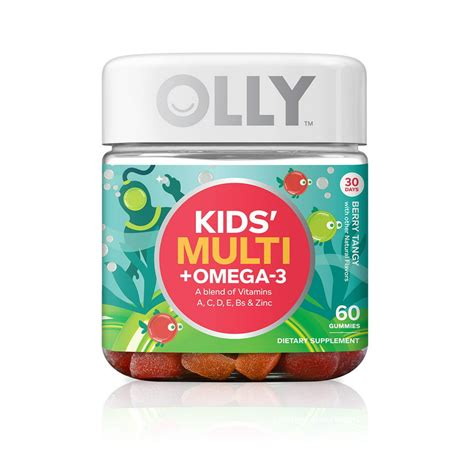 Olly Kids Multivitamin Plus Omega 3 Gummies Berry Tangy 60 Ct