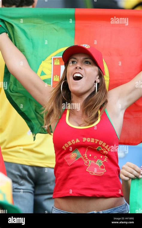 Portuguese Fan Portugal V Brazil Portugal V Brazil Durban Stadium