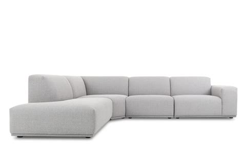 Todd Extended Sectional Chaise Sofa Light Gray Left
