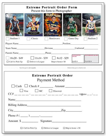 Free 10 Sample Photography Order Forms In Ms Word Pdf Mvp Sports Pix