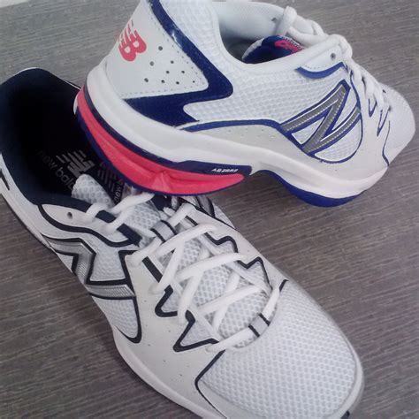 New Balance Court Shoes White With Navy For Men Or White With Royal