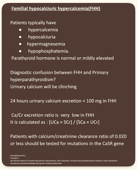 Familial Hypocalciuric Hypercalcemia Drsrideviwellness