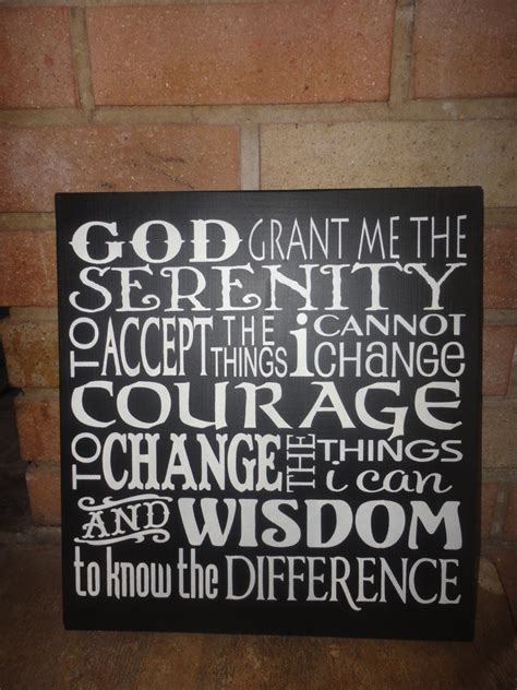 God Grant Me The Serenity Wood Sign Inspirational Sign Etsy