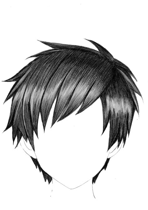 How To Draw Anime Boy Hair Draw Realistic Anime Hair In 2020 Boy