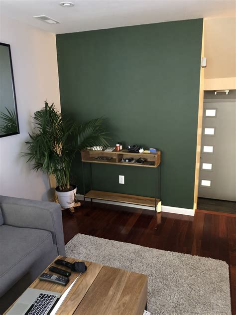 Accent Wall | Accent walls in living room, Green accent walls, Living room colors