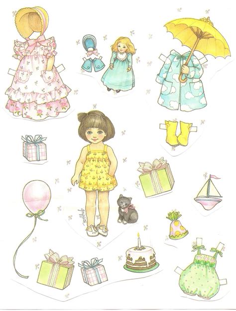 Mostly Paper Dolls Paper Dolls From Birthday T Wrapping Paper