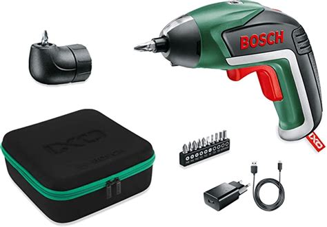 Bosch Ixo V Cordless Screwdriver With Charger And 10 Screw Bits Green
