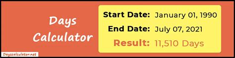 Days Calculator Or Counter Find Days Between Two Dates