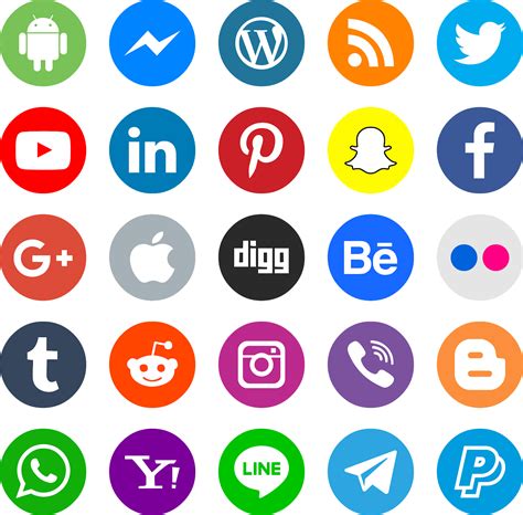 Social Media Icons Transparent Background Free 40 Free Transparent