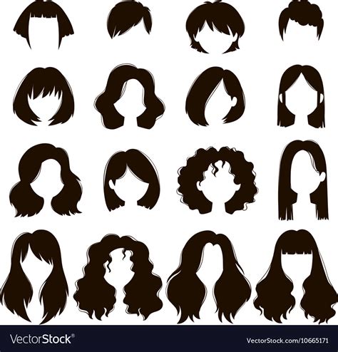 Woman Hairstyle Royalty Free Vector Image Vectorstock