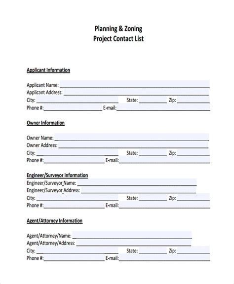 7 Project List Templates Free Samples Examples Format Download