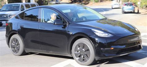 Tesla Model Y In Black — Paparazzied Outside The Tesla Hq In Palo Alto Ca