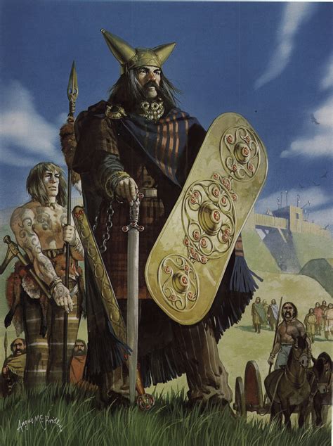 Jefe Britano Angus Mcbride Celtic Warriors Celtic Gods Germanic